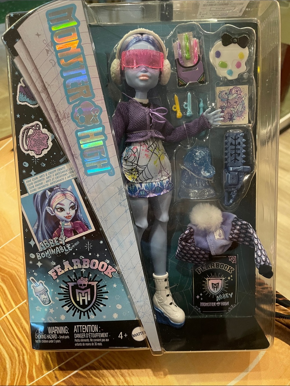 monster high Abbey Bominable Doll in Purple, White, Blue